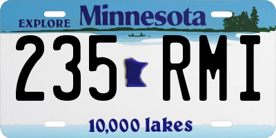 MN license plate 235RMI
