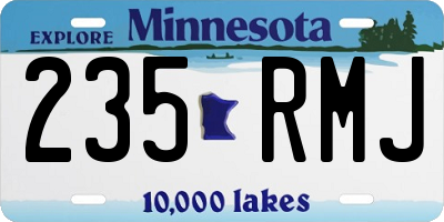 MN license plate 235RMJ