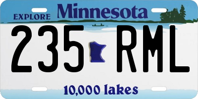 MN license plate 235RML