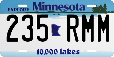 MN license plate 235RMM