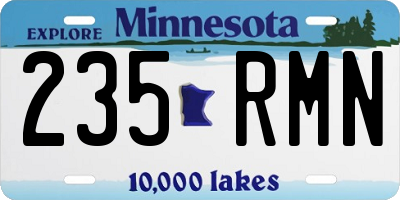 MN license plate 235RMN