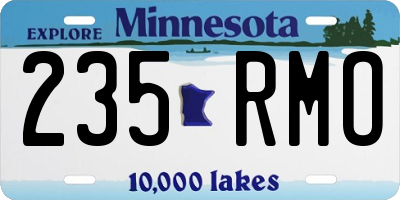 MN license plate 235RMO