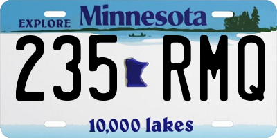 MN license plate 235RMQ