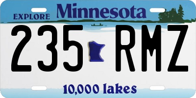 MN license plate 235RMZ