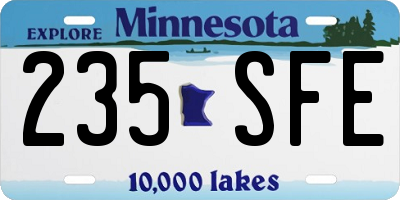 MN license plate 235SFE