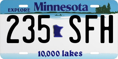 MN license plate 235SFH