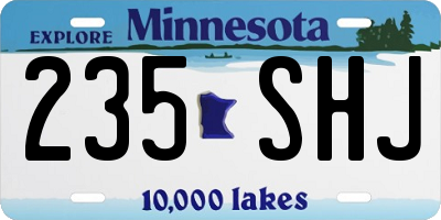 MN license plate 235SHJ