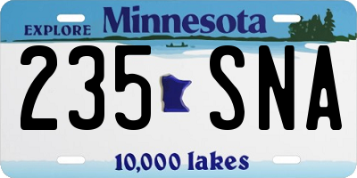 MN license plate 235SNA