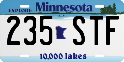 MN license plate 235STF