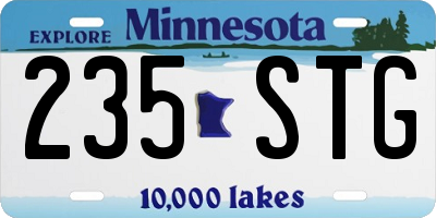 MN license plate 235STG