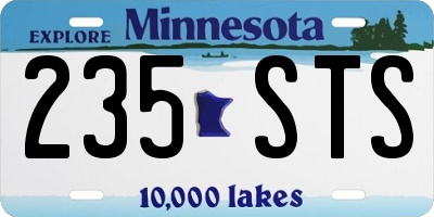 MN license plate 235STS
