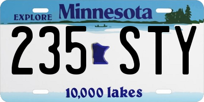 MN license plate 235STY