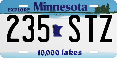 MN license plate 235STZ