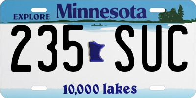 MN license plate 235SUC
