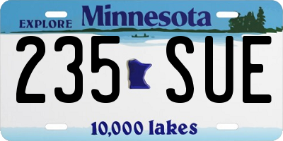MN license plate 235SUE