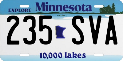 MN license plate 235SVA