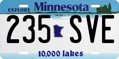 MN license plate 235SVE