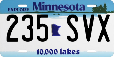 MN license plate 235SVX
