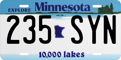 MN license plate 235SYN