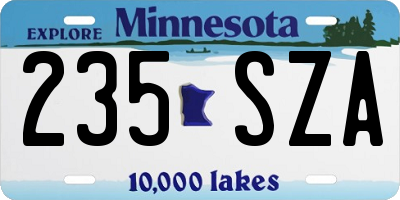 MN license plate 235SZA