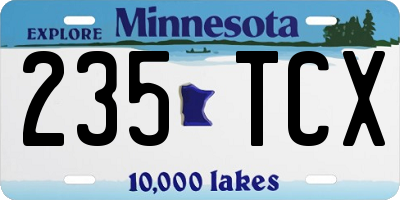MN license plate 235TCX