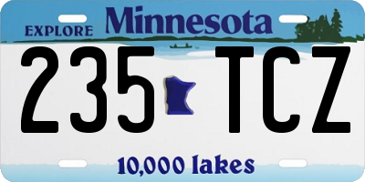 MN license plate 235TCZ