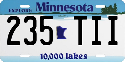 MN license plate 235TII