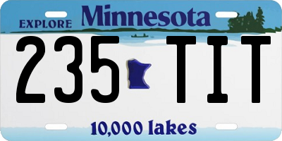 MN license plate 235TIT
