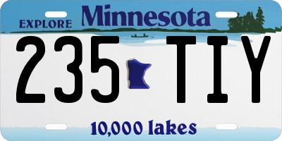 MN license plate 235TIY
