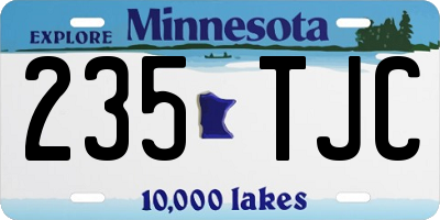 MN license plate 235TJC