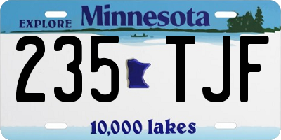 MN license plate 235TJF