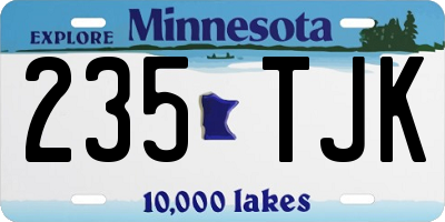 MN license plate 235TJK