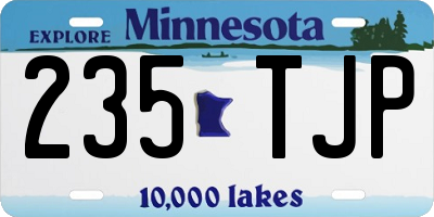 MN license plate 235TJP