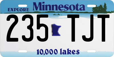 MN license plate 235TJT