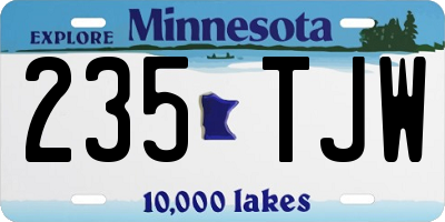MN license plate 235TJW