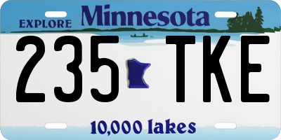 MN license plate 235TKE