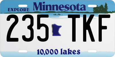MN license plate 235TKF