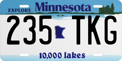 MN license plate 235TKG