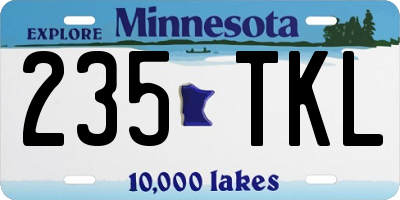 MN license plate 235TKL