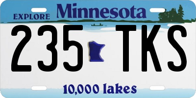 MN license plate 235TKS