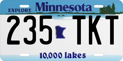 MN license plate 235TKT