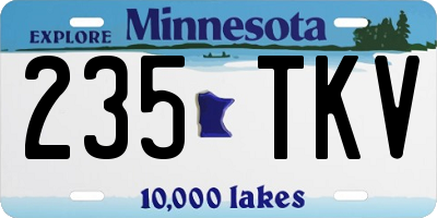 MN license plate 235TKV