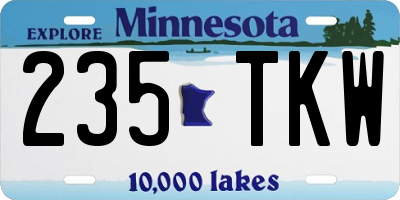 MN license plate 235TKW