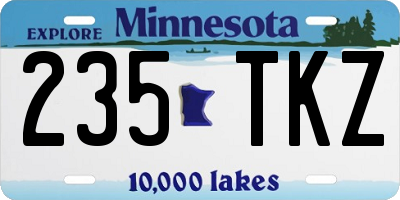 MN license plate 235TKZ