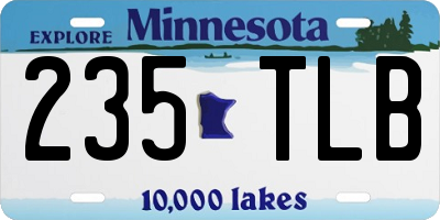 MN license plate 235TLB