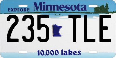 MN license plate 235TLE