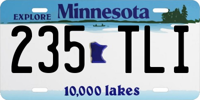 MN license plate 235TLI
