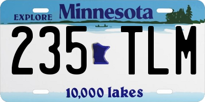 MN license plate 235TLM