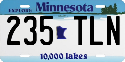 MN license plate 235TLN