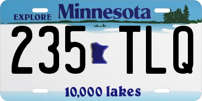 MN license plate 235TLQ